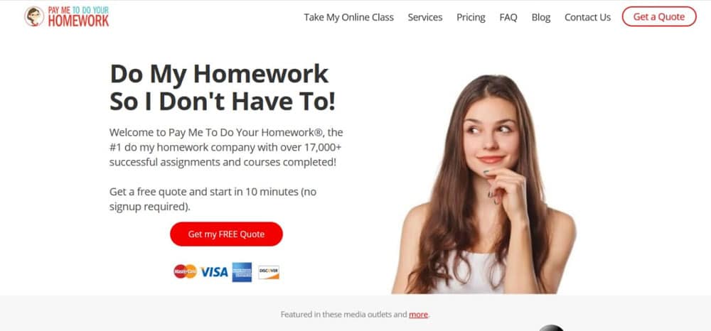 Paymetodoyourhomework.com is a website for doing homework located in the USA