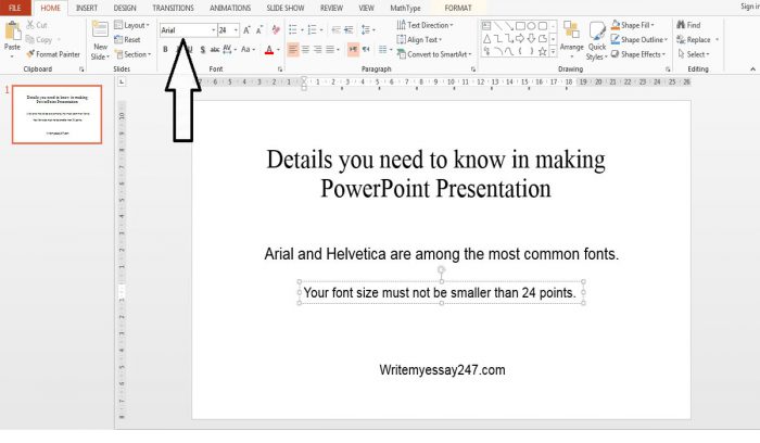what font size is best for powerpoint presentations