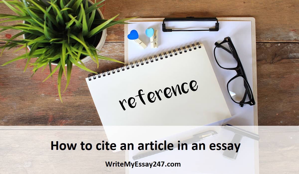 how to cite an article for an essay